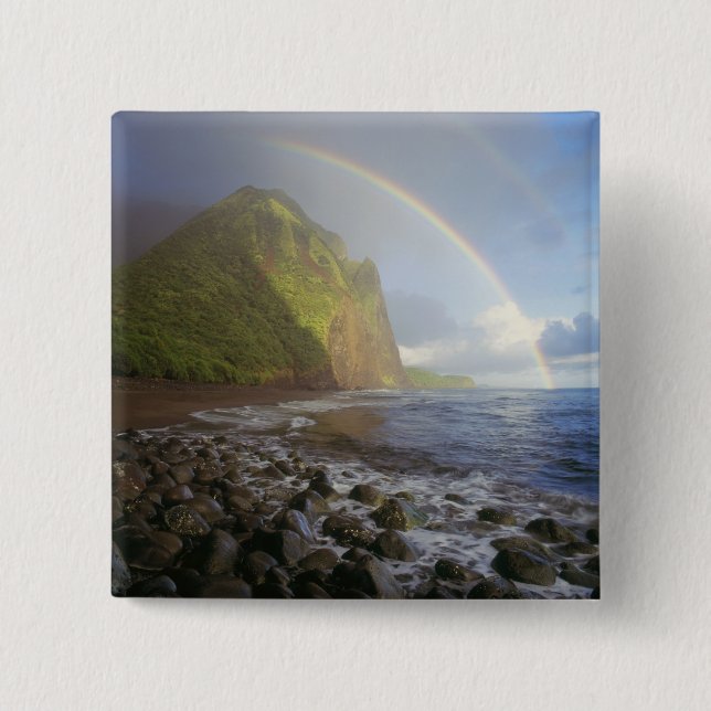 Chapa Cuadrada Doble arco iris sobre los acantilados del norte (Anverso)