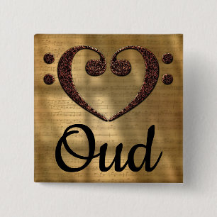 Chapa Cuadrada Doble Bass Clef Heart Oud