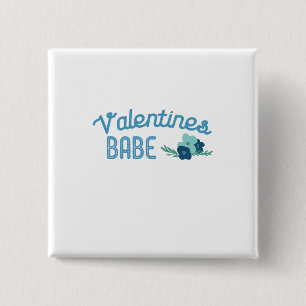 Chapa Cuadrada Doble regalo Valentine Babe Flores