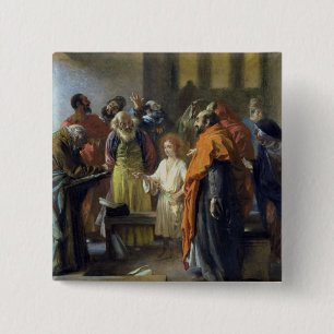 Chapa Cuadrada Doce-año viejo Jesús en el templo, 1851