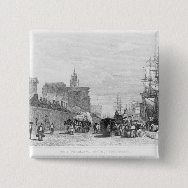 Chapa Cuadrada Dock del príncipe, Liverpool (Anverso)