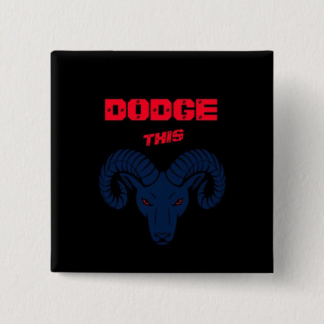 Chapa Cuadrada Dodge This Ram Aries Patriotic Blue Pearl (Anverso)