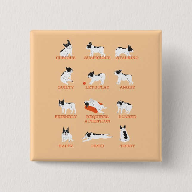 Chapa Cuadrada dog emotion  (Anverso)