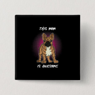 Chapa Cuadrada Dog Lovers Regalos de Bulldog franceses Mujeres