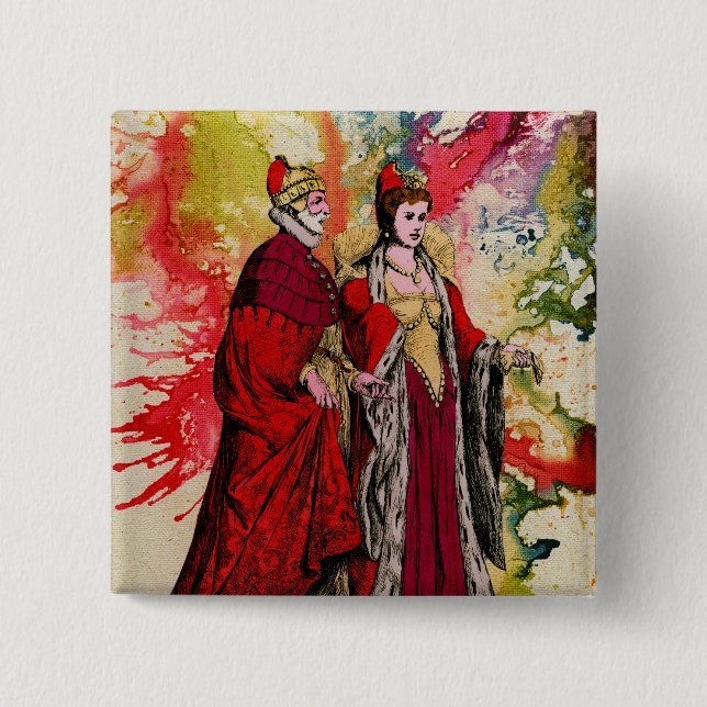 Chapa Cuadrada Doge veneciana y Dogeressa por Michael Moffa (Anverso)