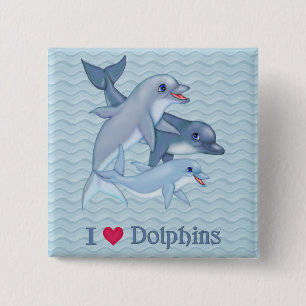 Chapa Cuadrada Dolphin Family