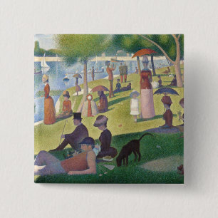 Chapa Cuadrada Domingo en la pintura de La Grande Jatte Seurat