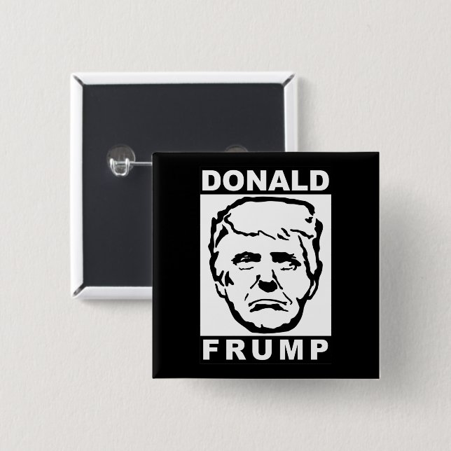 Chapa Cuadrada donald frump (Anverso y reverso)