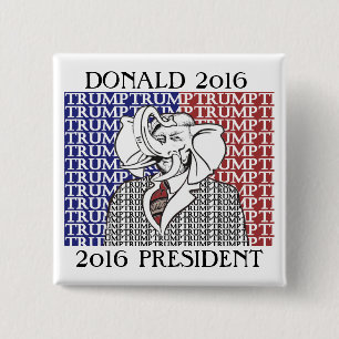 Chapa Cuadrada Donald Trump 2016