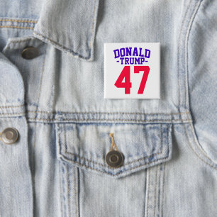 Chapa Cuadrada Donald Trump 47 Elecciones Presidenciales 2024