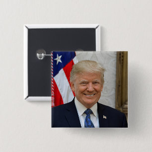 Chapa Cuadrada Donald Trump Presidente de los Estados Unidos Casa