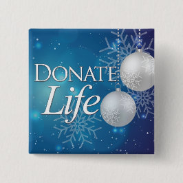 Chapa Cuadrada Donar vida, donar órganos, clavija de solapa,