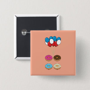 Chapa Cuadrada Donas Surtidas y Globos