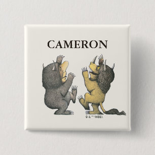 Chapa Cuadrada Donde las cosas salvajes   Agrega tu nombre