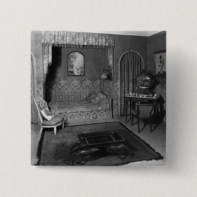 Chapa Cuadrada Dormitorio que pertenece a Jeanne Lanvin c.1920-25 (Anverso)