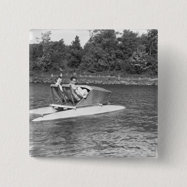 Chapa Cuadrada Dos hombres (Anverso)