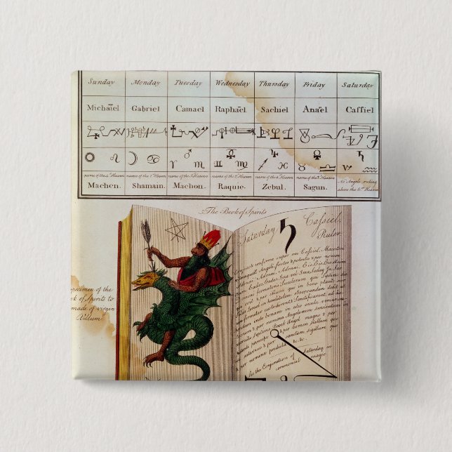 Chapa Cuadrada Dos páginas 'de unos de los reyes magos (Anverso)