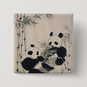 Chapa Cuadrada Dos pandas