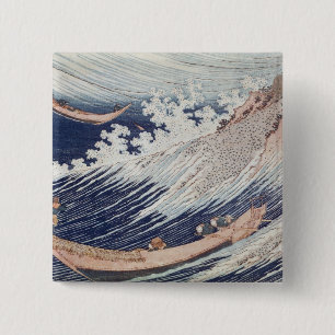 Chapa Cuadrada Dos pequeños barcos de pesca en el mar