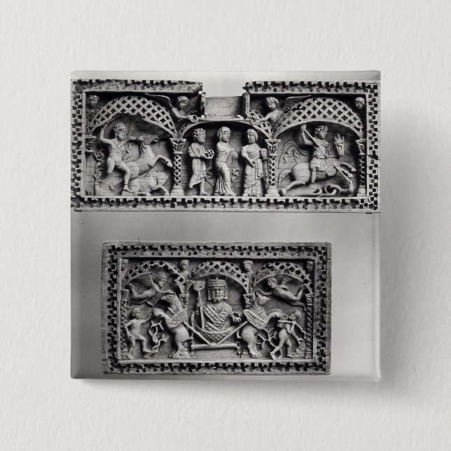 Chapa Cuadrada Dos placas de un pecho (Anverso)