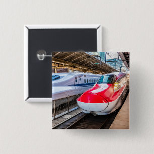 Chapa Cuadrada Dos Shinkansen en la estación de Tokio