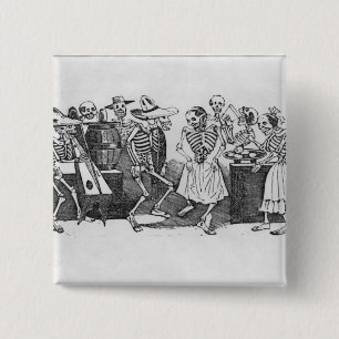 Chapa Cuadrada D'outretombe de Calavera du jarabe