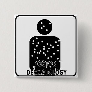 CHAPA CUADRADA DR DERMATOLOGY SILHOUETTE LOGO