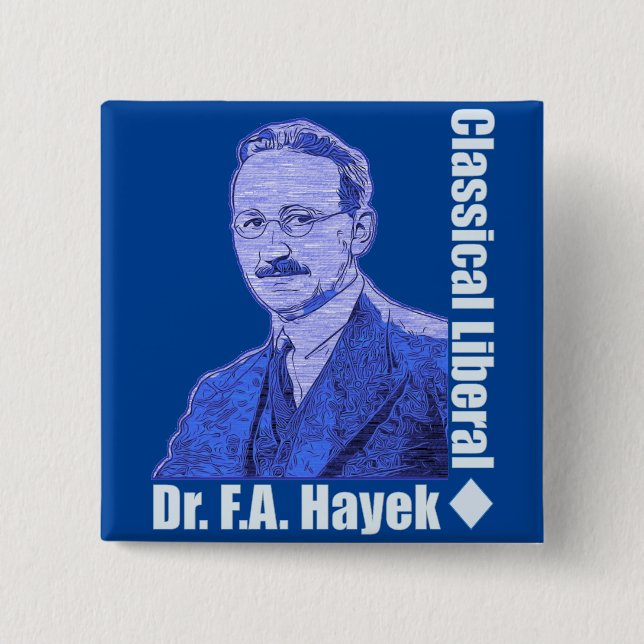 Chapa Cuadrada Dr. Friedrich August von Hayek (Anverso)