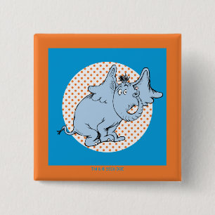 Chapa Cuadrada Dr. Seuss Horton Escucha a Quién Puntos Naranjas