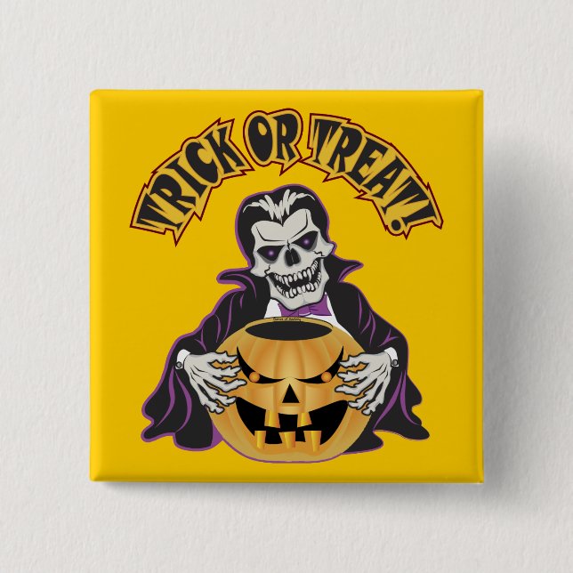 Chapa Cuadrada Dracula Skull (Anverso)