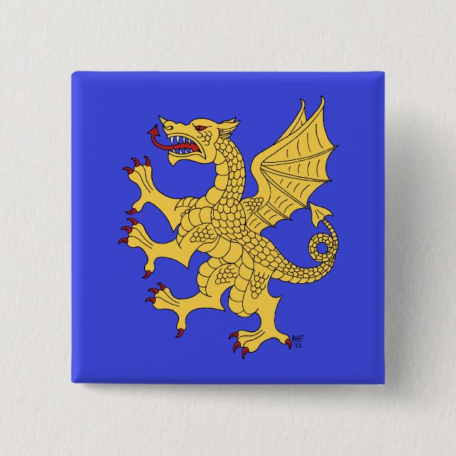 Chapa Cuadrada Dragon Rampant O (Anverso)