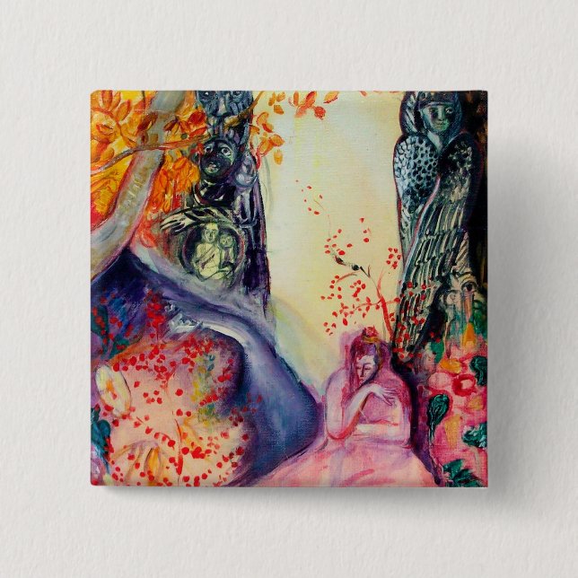 Chapa Cuadrada DREAM GOLDEN / Jardín Zen de Meditación Yoga (Anverso)