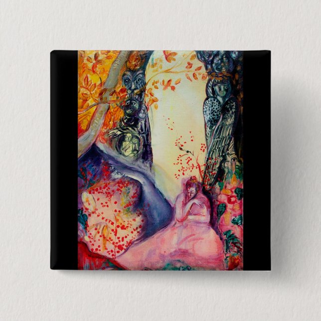 Chapa Cuadrada DREAM GOLDEN / Jardín Zen de Meditación Yoga (Anverso)