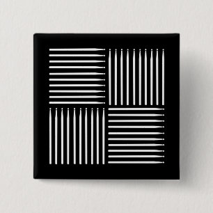 Chapa Cuadrada Drum Crosshatch Black