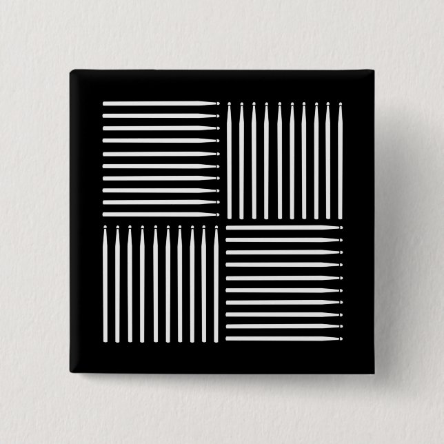 Chapa Cuadrada Drum Crosshatch Black (Anverso)