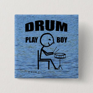 Chapa Cuadrada Drum Play Boy