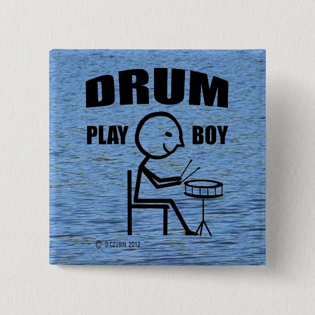 Chapa Cuadrada Drum Play Boy (Anverso)