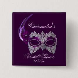 Chapa Cuadrada "Ducha de novia" - Máscara de mascarada de encaje