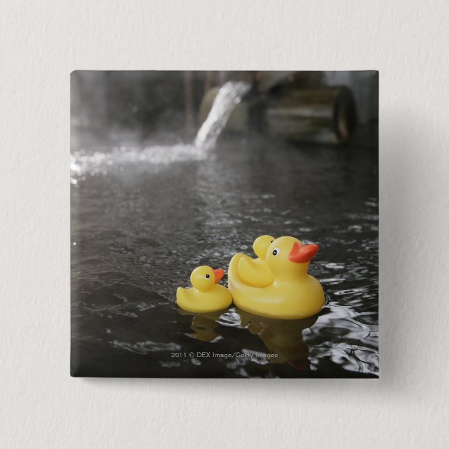 Chapa Cuadrada Duckies de goma japonés (Anverso)