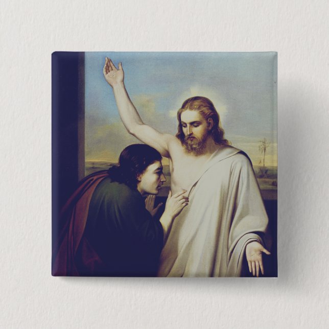 Chapa Cuadrada Dudar de Santo Tomás por Silvestro Lega (Anverso)