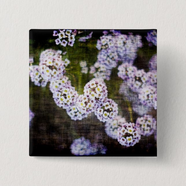 Chapa Cuadrada Dulce alyssum en Grunge (Anverso)