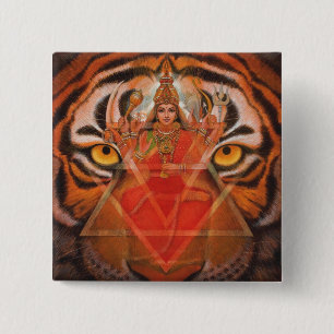 Chapa Cuadrada Durga y tigre