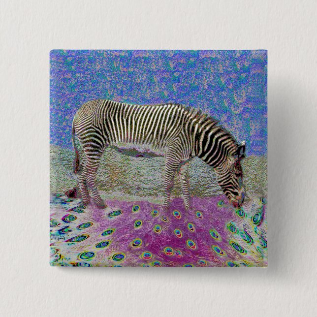 Chapa Cuadrada Dusty Zebra Dreams (Anverso)