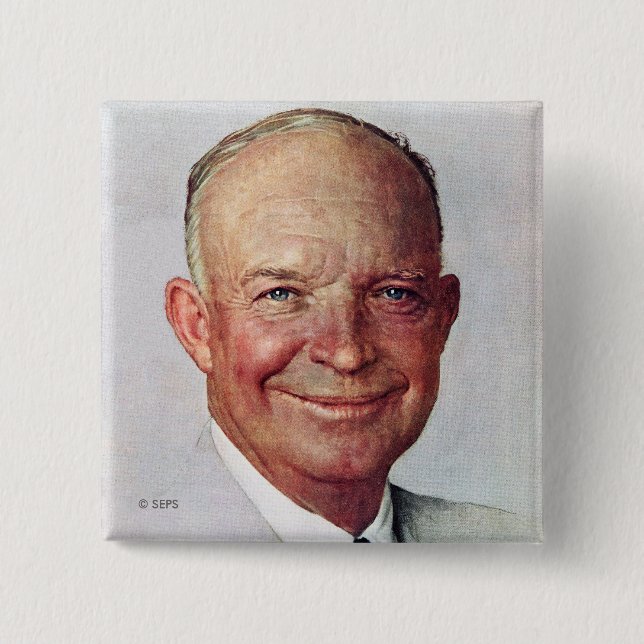Chapa Cuadrada Dwight D. Eisenhower (Anverso)