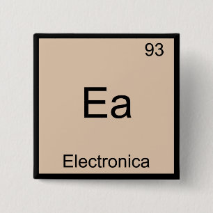 Chapa Cuadrada Ea - Símbolo de elemento de química divertida El
