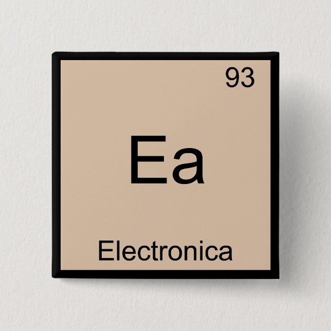 Chapa Cuadrada Ea - Símbolo de elemento de química divertida Elec (Anverso)