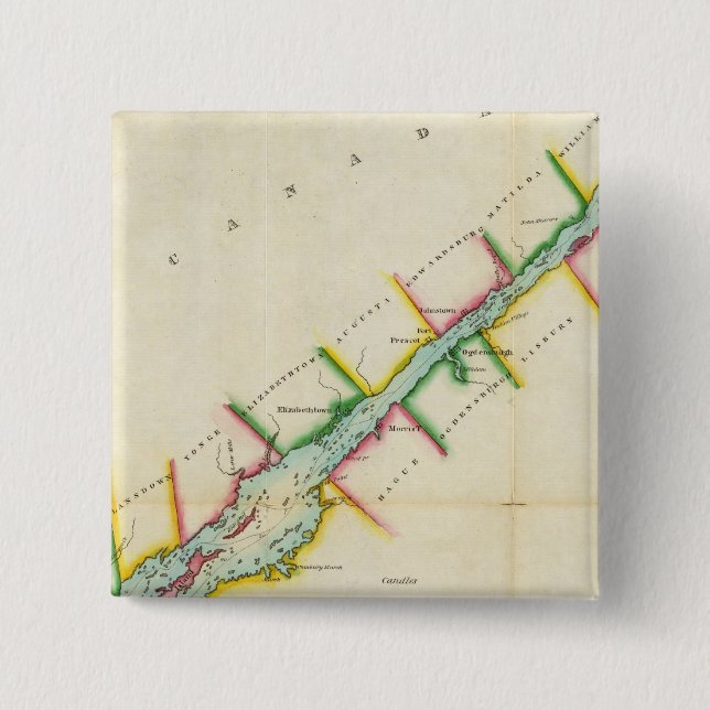 Chapa Cuadrada EaSt. Fin del lago Ontario y del río San Lorenzo (Anverso)