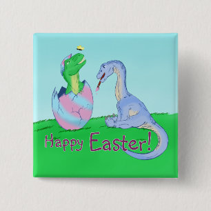 Chapa Cuadrada Easter Dinos