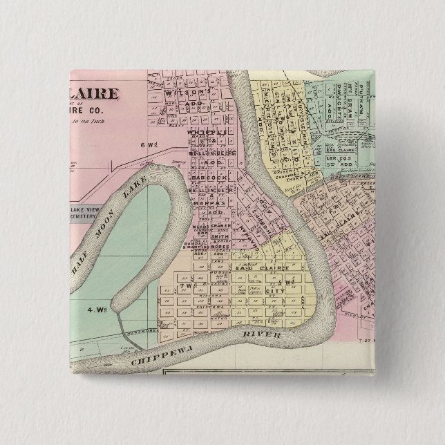 Chapa Cuadrada Eau Claire y Medford (Anverso)