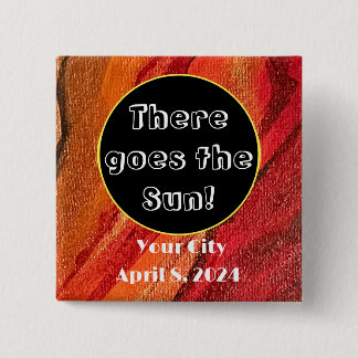 Chapa Cuadrada Eclipse Ahí va el sol a la personalización